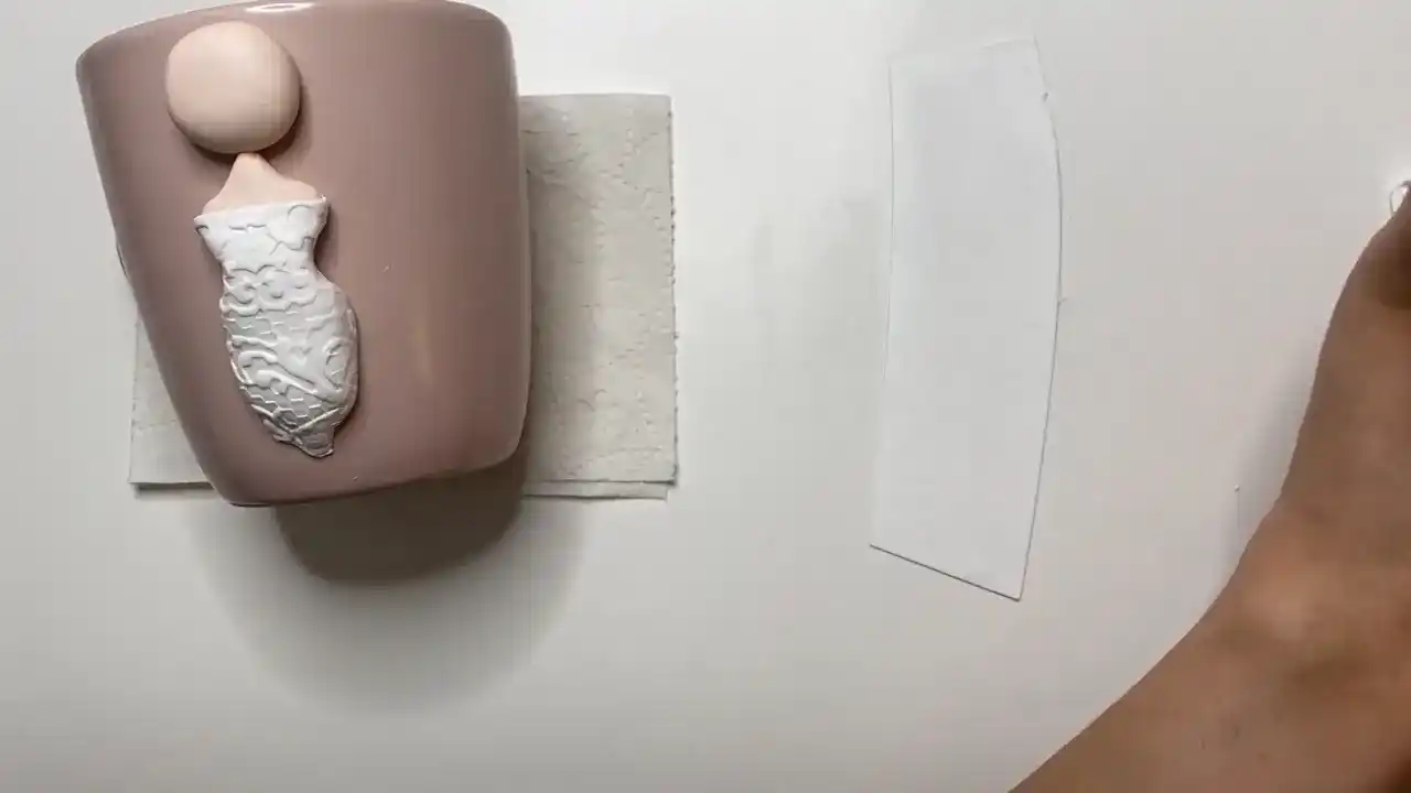 مرحله ساخت ماگ عروس مرحله لباس عروسک