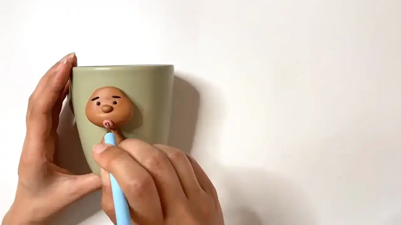 آموزش ساخت پسر قبیله مرحله ساخت دهن  عروسک