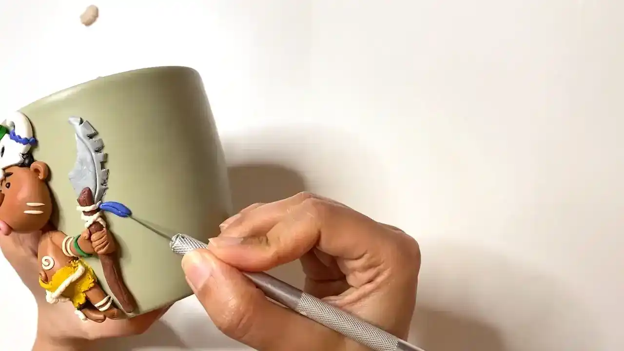 آموزش ساخت پسر قبیله مرحله ساخت تبر  عروسک