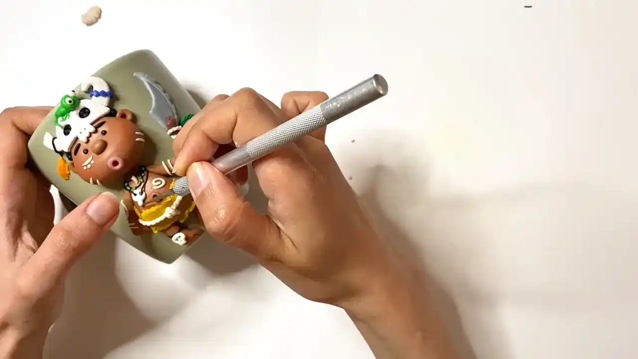 آموزش ساخت پسر قبیله مرحله ساخت گردنبند  عروسک