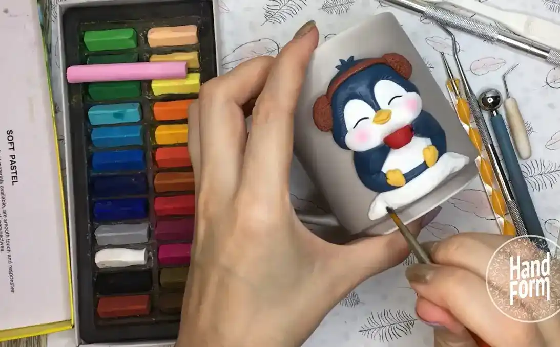 اموزش ساخت ماگ پنگوئن 