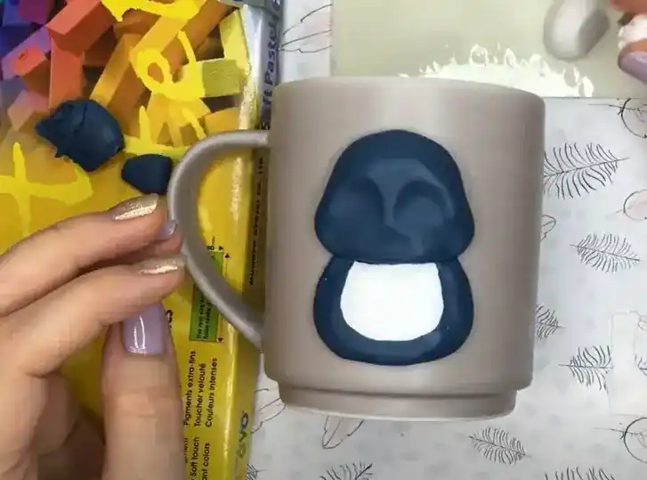 اموزش ساخت ماگ پنگوئن