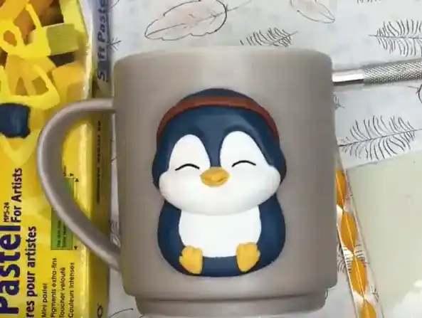 اموزش ساخت ماگ پنگوئن 
