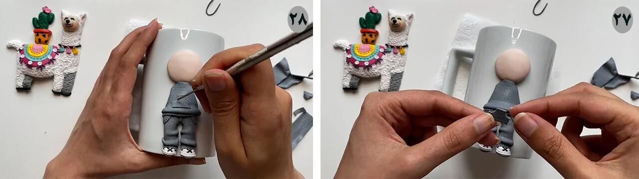 آموزش ساخت ویلیام کوچولو مرحله ساخت بافت لباس  عروسک 