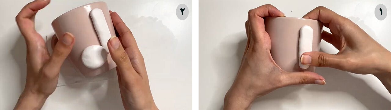 آموزش ساخت ماگ طرح لاما مرحله سر و بدن عروسک