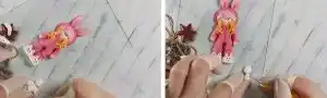 آموزش تزیین ماگ دختر خرگوشی مرحله ساخت خرگوش عروسک 