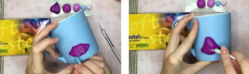 آموزش تزیین ماگ طرح درخت کریسمس با خرس مرحله ساخت درخت کریسمس 