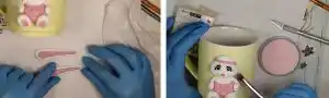 آموزش ساخت  ماگ خرگوش پیتر مرحله ساخت گوش  عروسک 