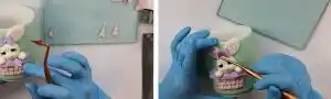 آموزش ماگ طرح خرگوش و سبد مرحله ساخت پاپیون عروسک 