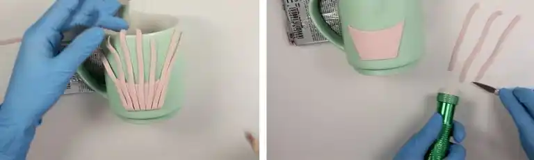 آموزش ماگ طرح خرگوش و سبد مرحله ساخت سبد  عروسک 