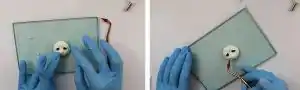 آموزش ماگ طرح خرگوش و سبد مرحله ساخت صورت عروسک 