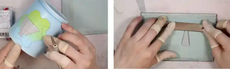 آموزش ساخت ماگ دختر مزرعه مرحله ساخت چمن  عروسک 