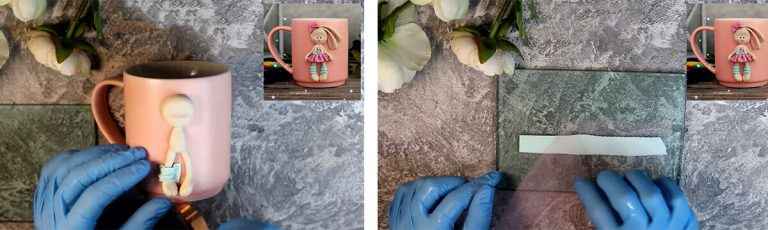 آموزش ساخت ماگ خرگوش گوش دراز مرحله ساخت پاهای عروسک