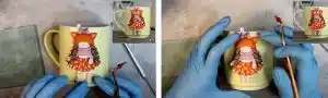 آموزش ساخت ماگ طرح دخترونه با عروسک روباه  مرحله ساخت کلاه عروسک 