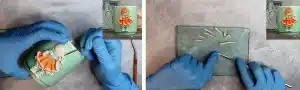 آموزش ساخت ماگ دختر پرتقالی مرحله ساختموهای  عروسک 