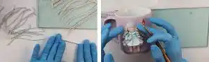 آموزش ساخت ماگ دخترونه با خرس مرحله ساخت موهای  عروسک 
