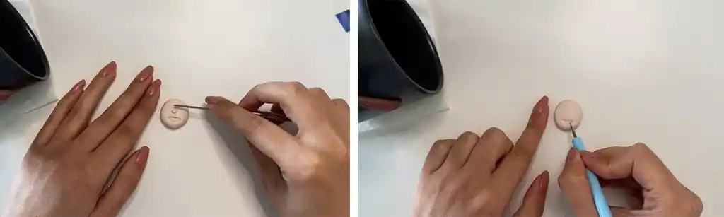 آموزش ساخت ماگ دختر جادوگر مرحله ساخت صورت  عروسک 
