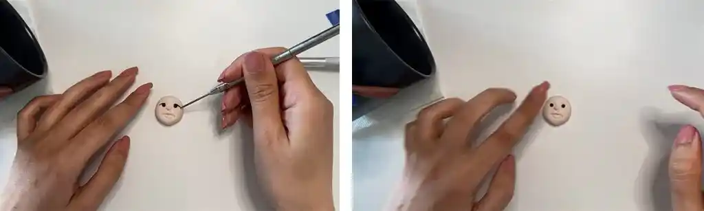 آموزش ساخت ماگ دختر جادوگر مرحله ساخت صورت عروسک 