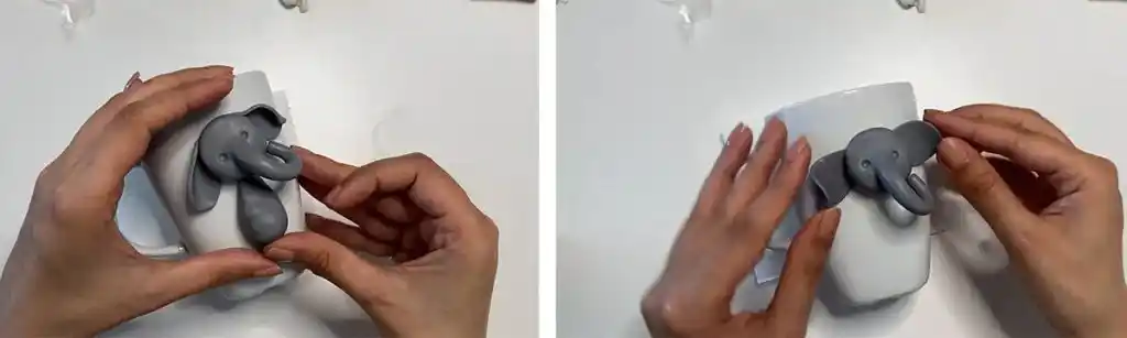 آموزس ساخت ماگ فیل با دسته گل مرحله ساخت بدن  عروسک 