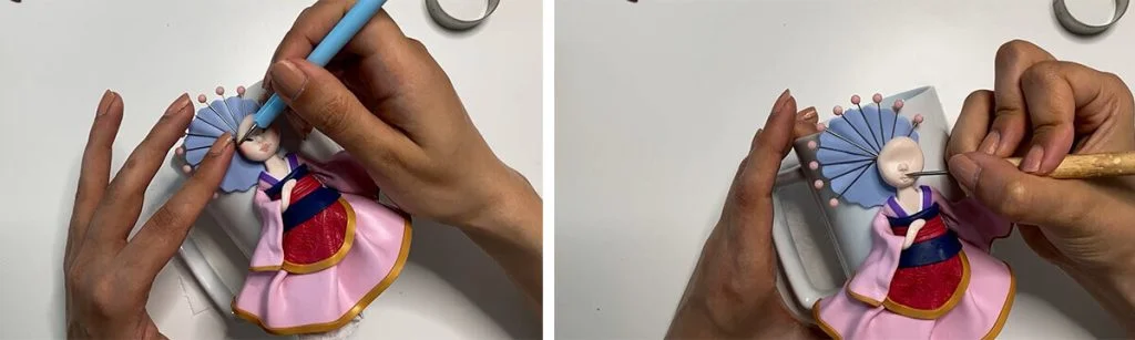 آموزش ساخت ماگ دختر به سبک ژاپنی مرحله ساخت صورت  عروسک 