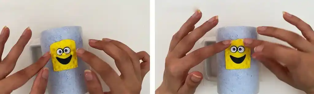 آموزش ساخت  ماگ باب اسفنجی مرحله ساخت صورت 
