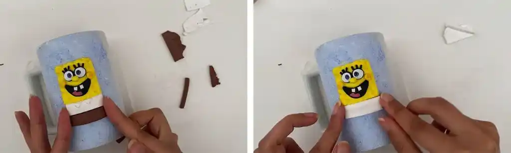 آموزش ساخت  ماگ باب اسفنجی مرحله ساخت بدن 