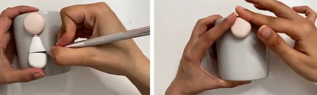 آموزش ساخت ماگ دختر ملوان مرحله ساخت سر و بدن  عروسک 