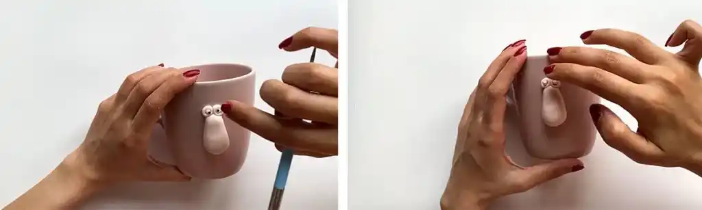 آموزش ساخت ماگ بره عاشقانه  مرحله ساخت  صورت عروسک 