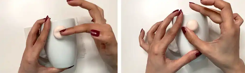 اموزش ساخت ماگ طرح عروسک هانا مرحله ساخت سر عروسک 