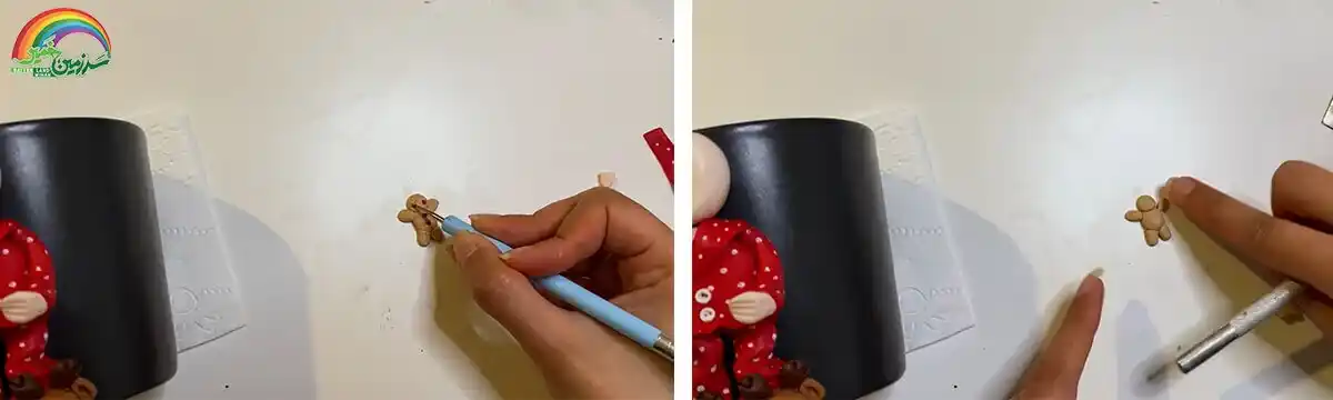 آموزش ساخت عروسک بابانوئل مرحله ساخت عروسک  