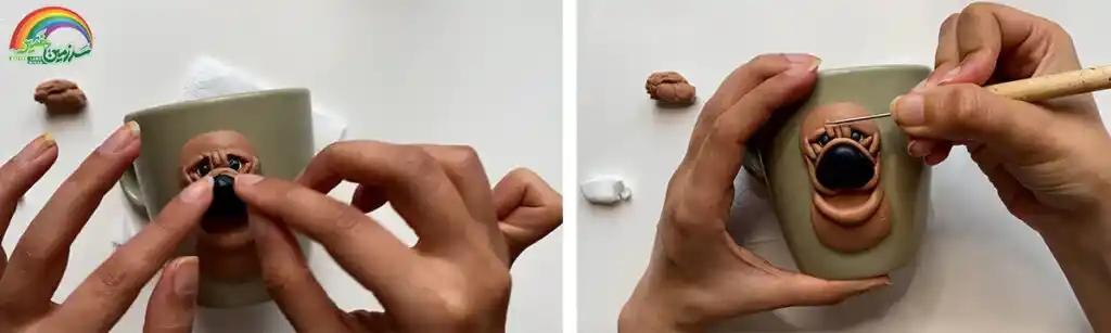 آموزش ساخت اسپایک کوچوله مرحله ساخت صورت  عروسک 