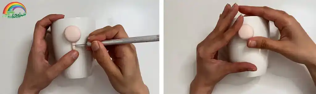 آموزش ساخت ماگ لیام کوچولو مرحله ساخت سر عروسک 