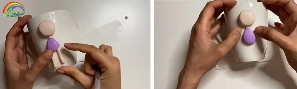 آموزش ساخت ماگ لیام کوچولو مرحله ساخت بدن و پاهای عروسک 