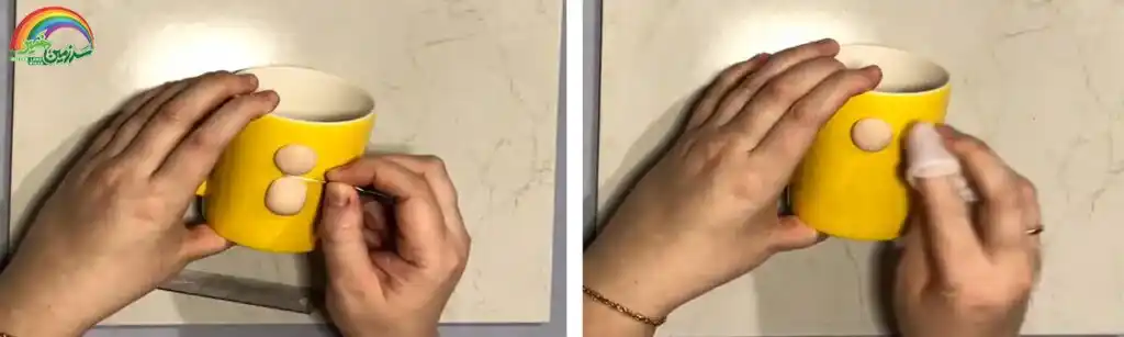آموزش ساخت  ماگ دخترک تک شاخ مرحله ساخت سر عروسک 