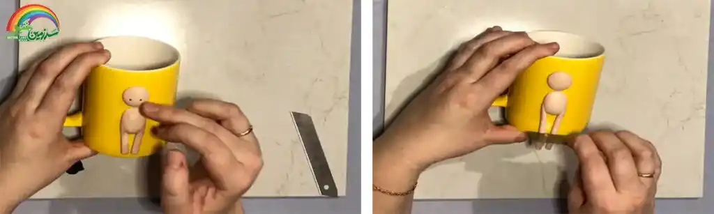 آموزش ساخت  ماگ دخترک تک شاخ مرحله ساخت پاهای  عروسک 