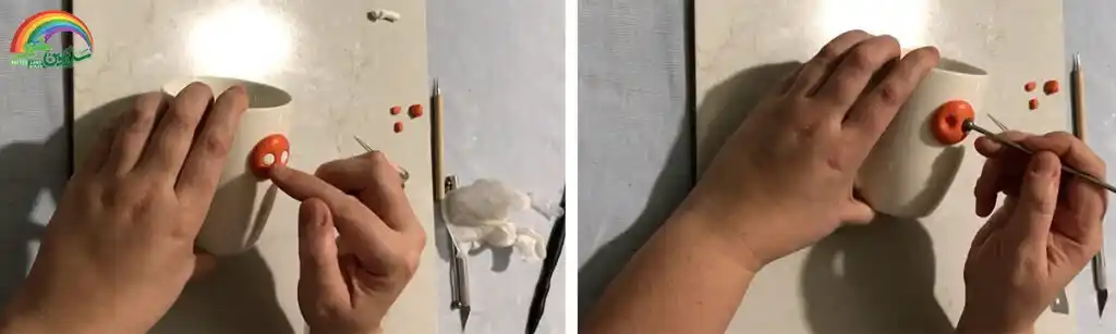 آموزش ساخت ماگ ببر کوچولوی شیطمون مرحله ساخت  صورت عروسک 