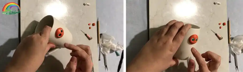 آموزش ساخت ماگ ببر کوچولوی شیطمون مرحله ساخت صورت  عروسک 