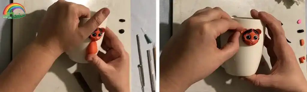 آموزش ساخت ماگ ببر کوچولوی شیطمون مرحله ساخت  بدن عروسک 