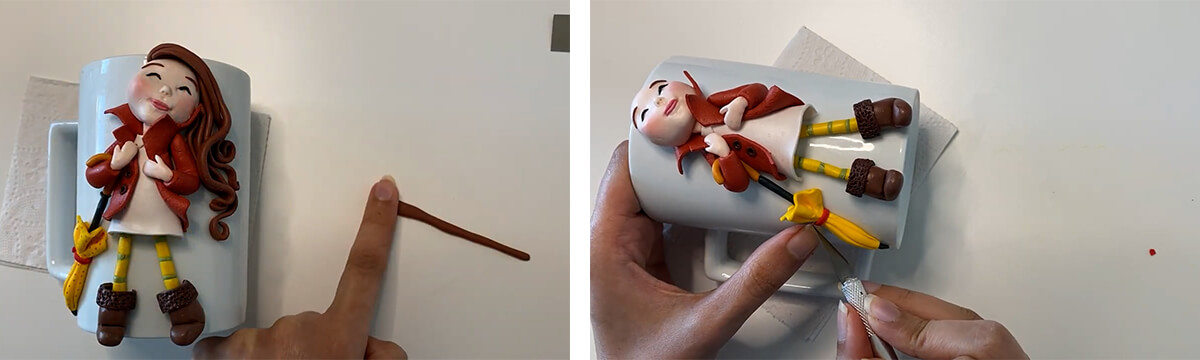 ساخت موی عروسک با خمیر گلسازی