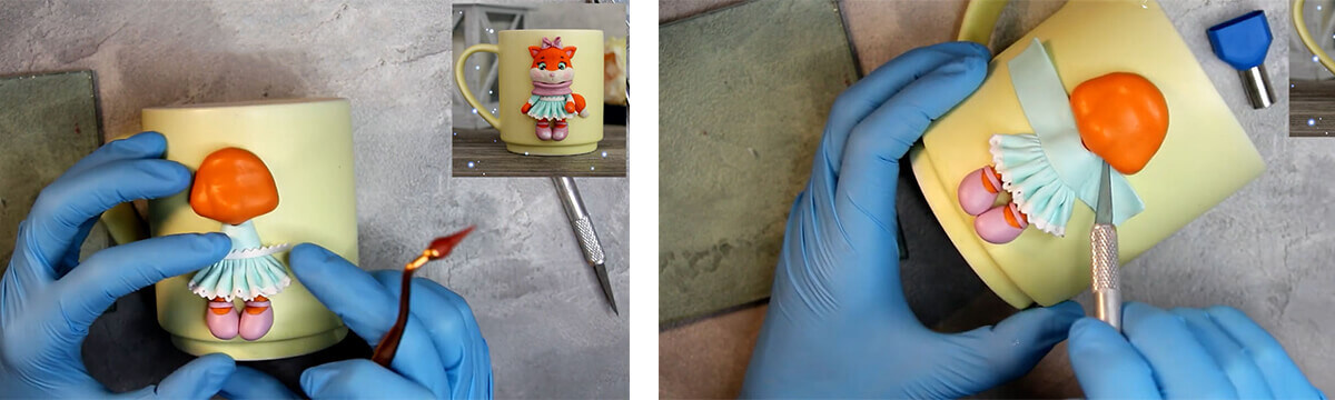 آموزش ساخت لباس عروسک باخمیر میهن
