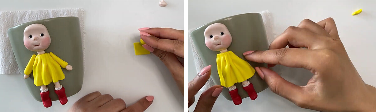 آموزش ساخت لباس عروسک با خمیر عروسک سازی