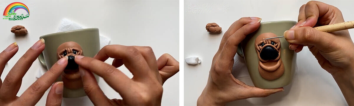 ساخت بینی ماگ اسپایک با خمیر عروسک سازی